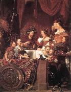BRAY, Jan de The de Bray Family (The Banquet of Antony and Cleopatra) dg Spain oil painting reproduction